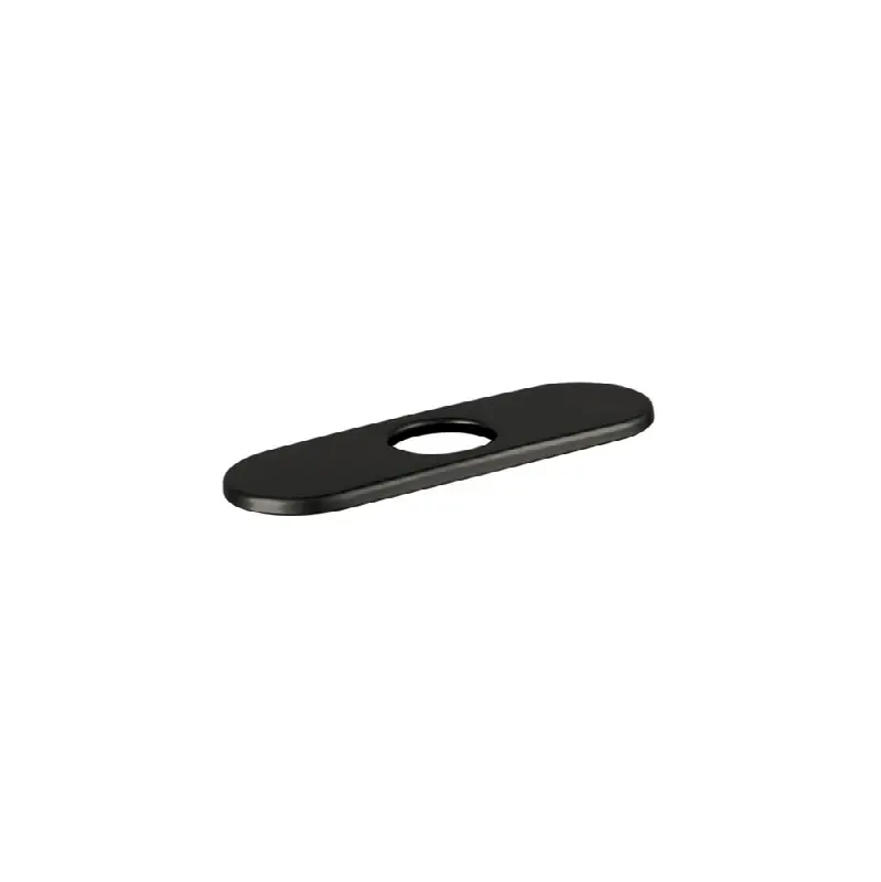 E&S Accessories Base Plate for Contemporary Single-Hole Faucets, 6" in Matte Black
