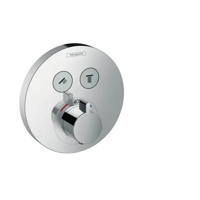 ShowerSelect S Thermostatic Trim for 2 Functions, Round