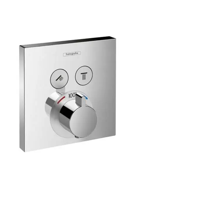 ShowerSelect Thermostatic Trim for 2 Functions, Square