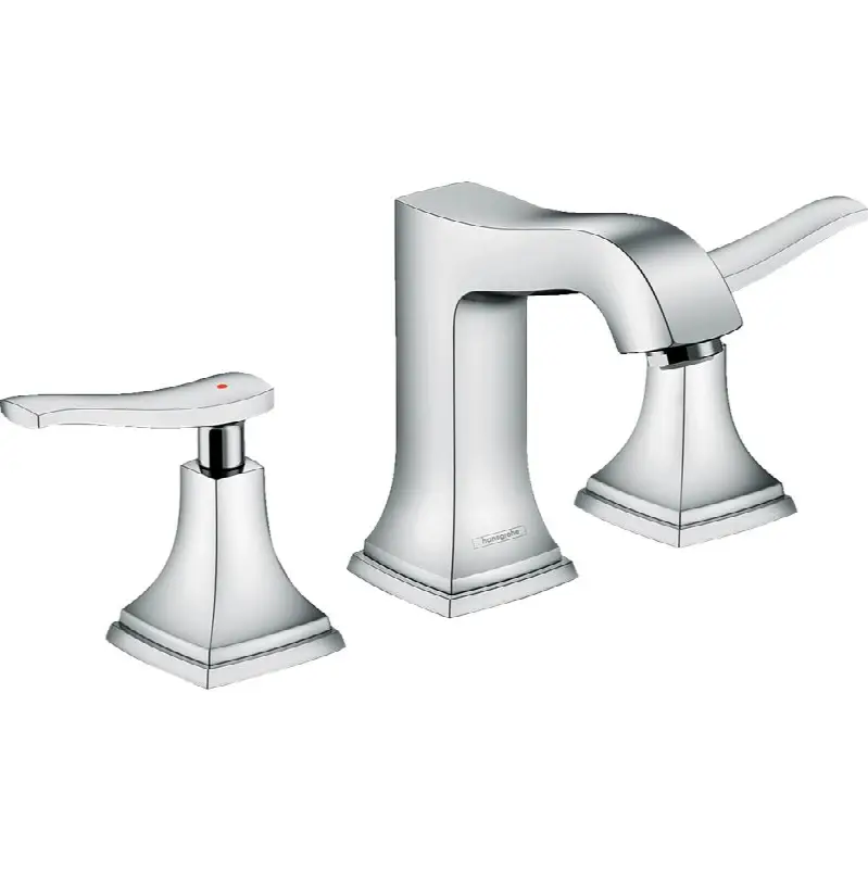 Metropol Classic Widespread Faucet 110 with Lever Handles and Pop-Up Drain, 1.2 GPM