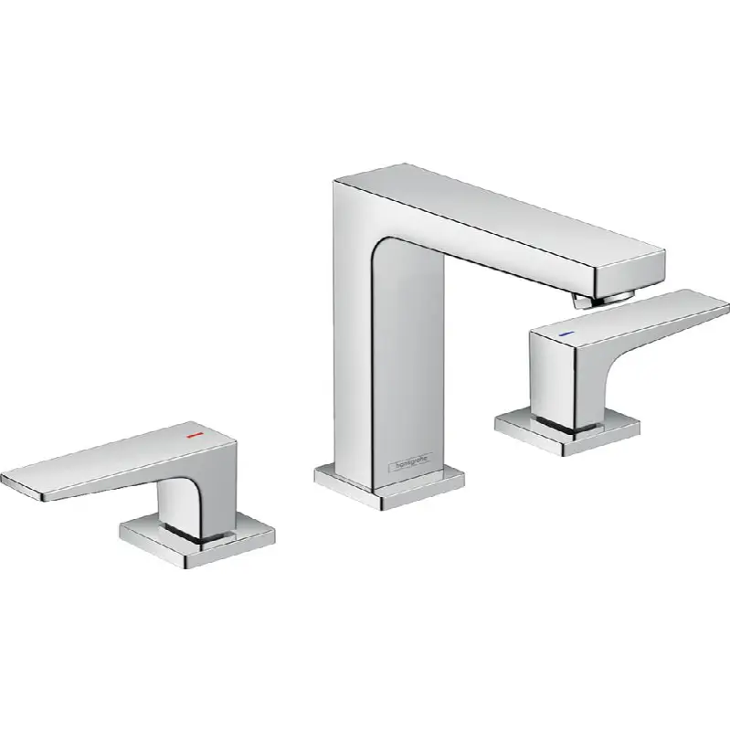 Metropol Widespread Faucet 110 with Lever Handles and Pop-Up Drain, 0.5 GPM