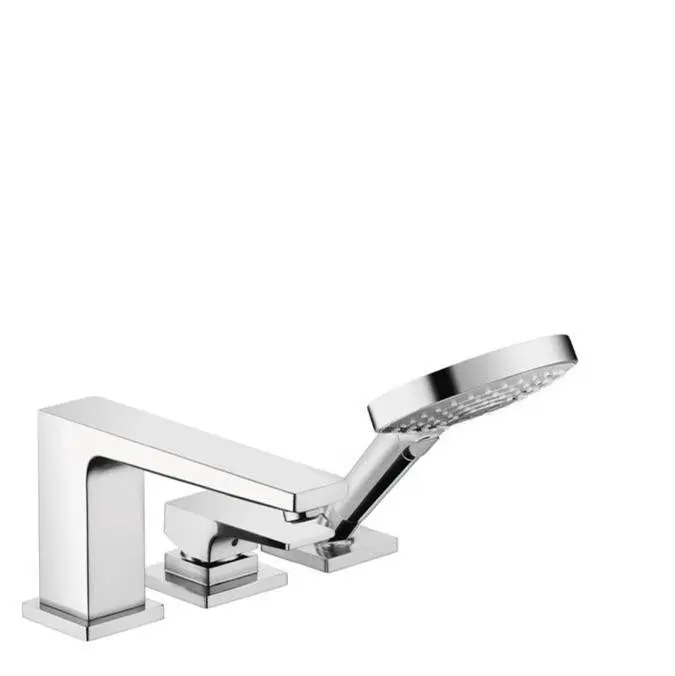 Metropol 3-Hole Roman Tub Set Trim with Lever Handle and 1.75 GPM Handshower