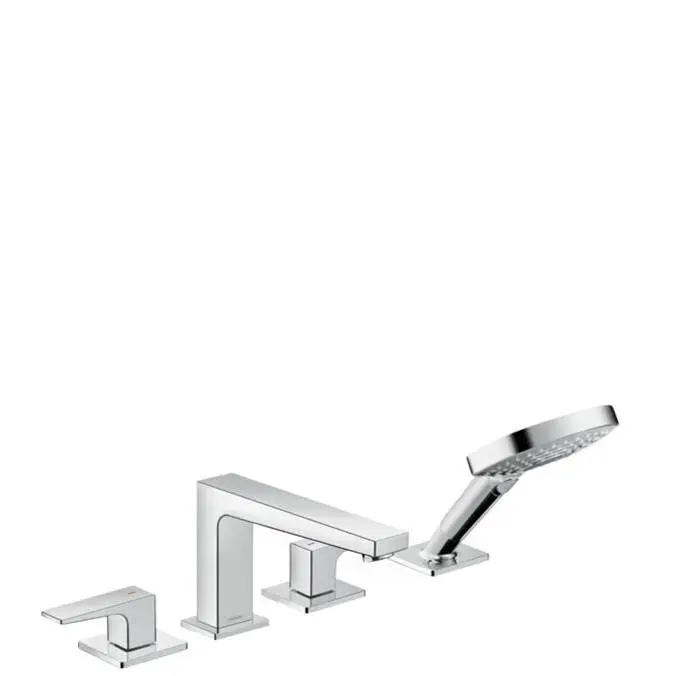 Metropol 4-Hole Roman Tub Set Trim with Lever Handles and 1.75 GPM Handshower