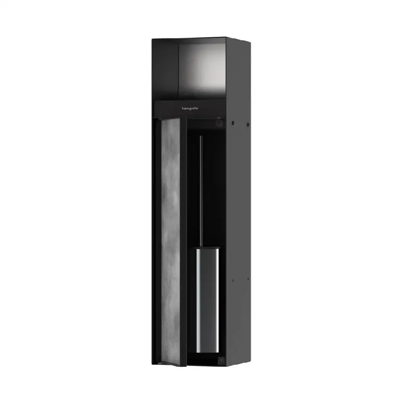 XtraStoris Rock Recessed Toilet Brush Holder with Toilet Paper Holder & Tileable Door
