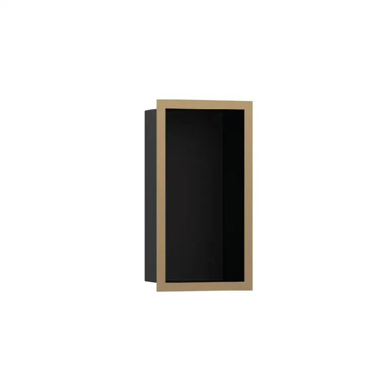 XtraStoris Individual Wall Niche Matte Black with Design Frame 12"x 6"x 4"