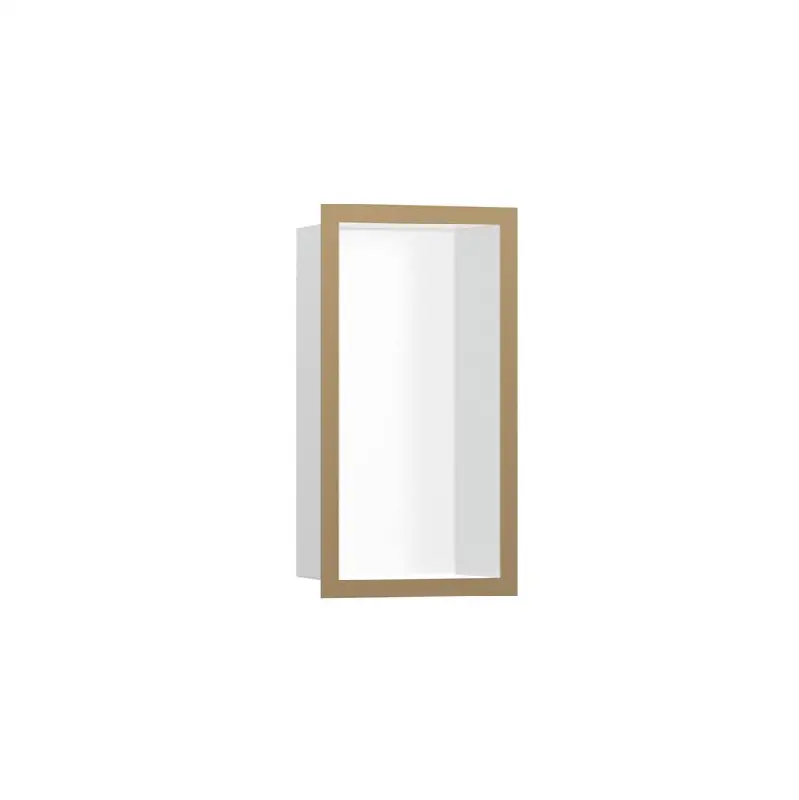 XtraStoris Individual Wall Niche Matte White with Design Frame 12"x 6"x 4"