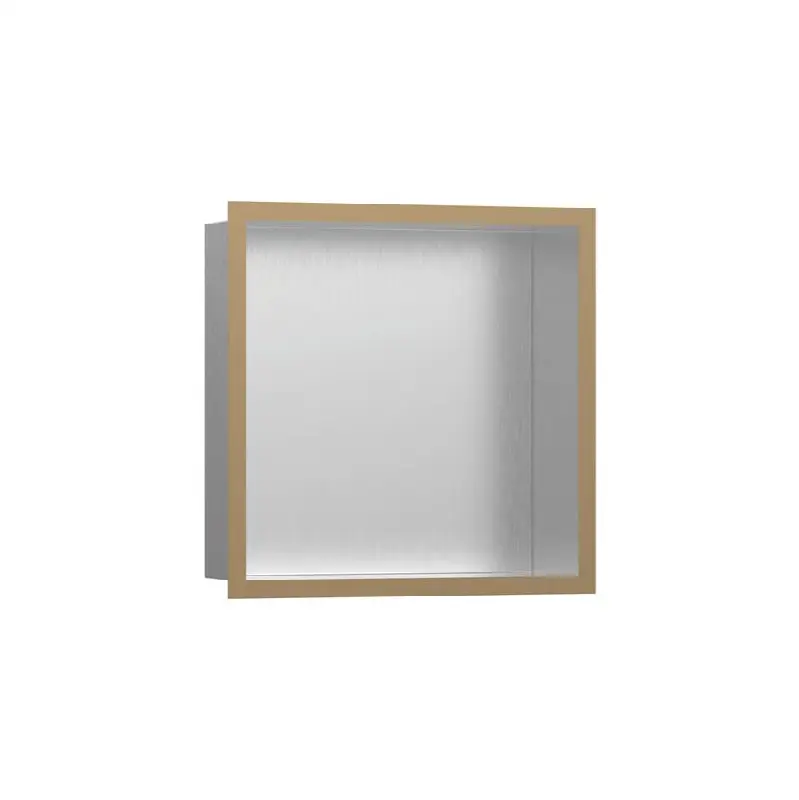 XtraStoris Individual Wall Niche Brushed Stainless Steel with Design Frame 12"x 12"x 4"