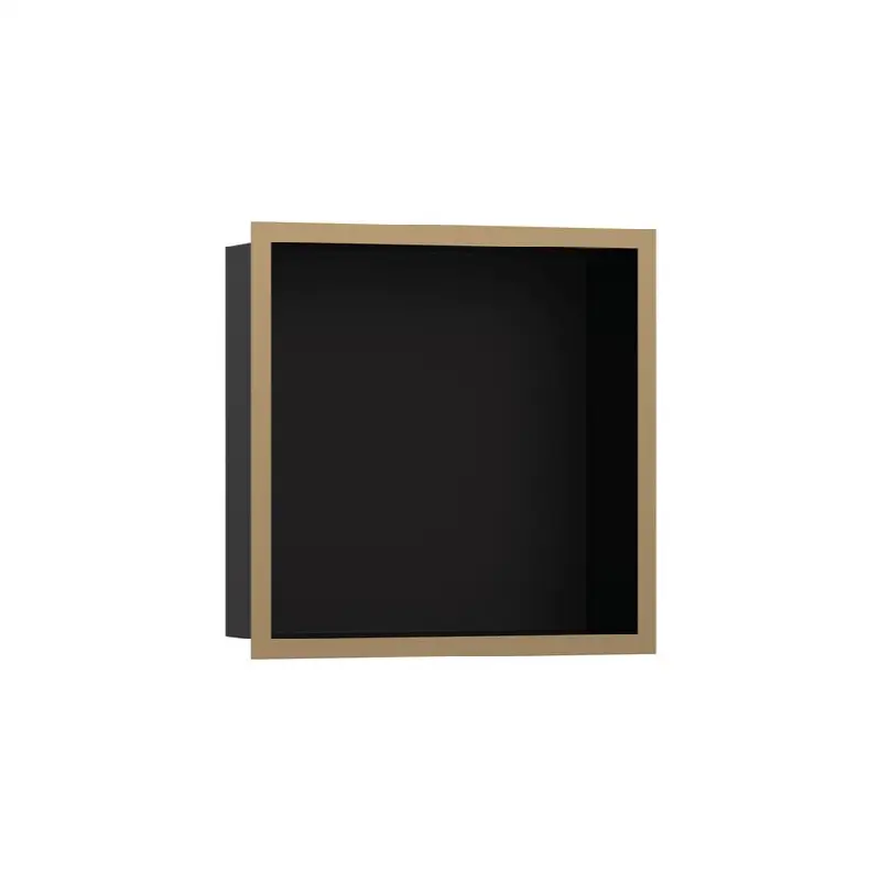 XtraStoris Individual Wall Niche Matte Black with Design Frame 12"x 12"x 4"