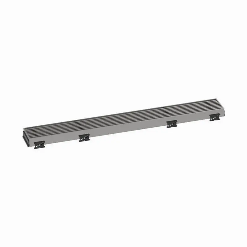 RainDrain Match Trim Boardwalk for 23 5/8" Rough with Height Adjustable Frame in Brushed Stainless Steel