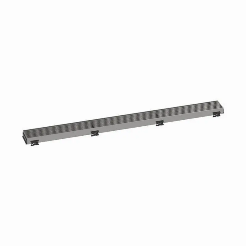 RainDrain Match Trim Boardwalk for 31 1/2" Rough with Height Adjustable Frame in Brushed Stainless Steel