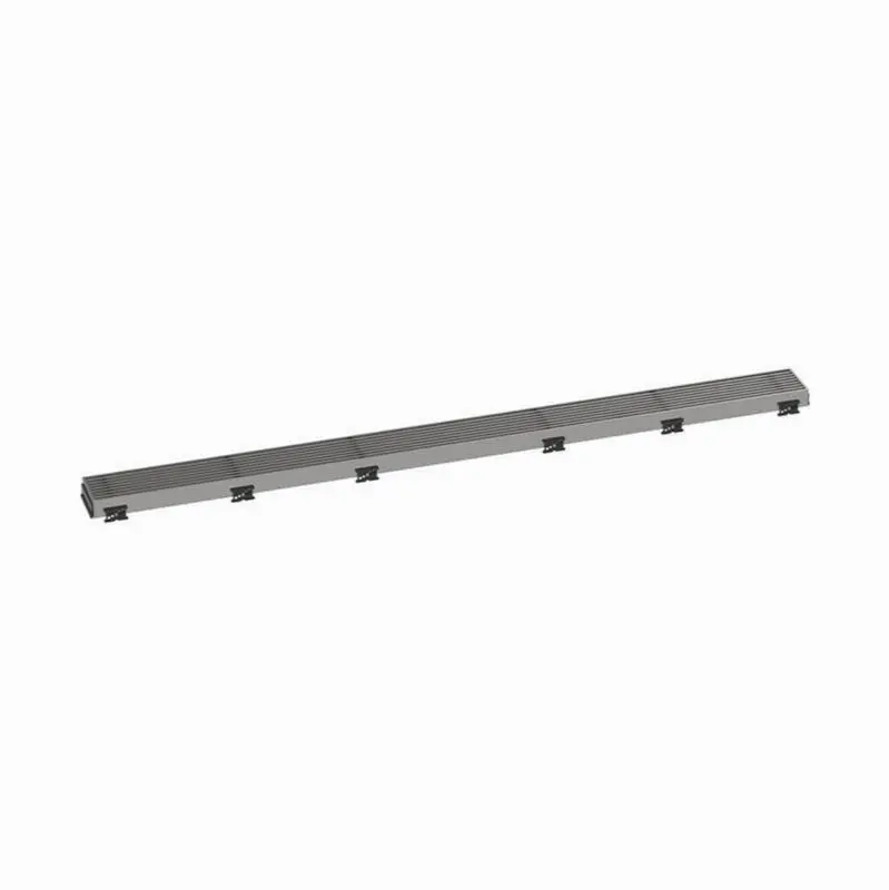 RainDrain Match Trim Boardwalk for 39 3/8" Rough with Height Adjustable Frame in Brushed Stainless Steel