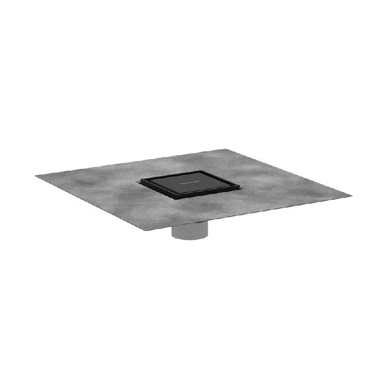 RainDrain Brilliance Point Drain Set 4"x 4" Trim Tileable Rear Cover and Rough