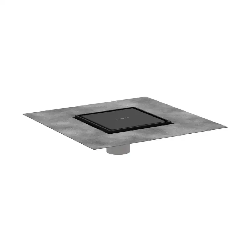 RainDrain Brilliance Point Drain Set 6"x 6" Trim Tileable Rear Cover and Rough