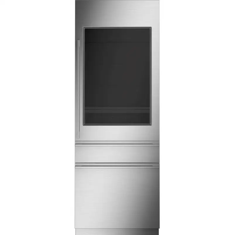 30" Integrated Glass-Door Refrigerator For Single Or Dual Installation
