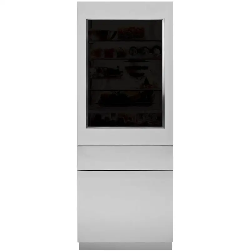 30" Integrated Refer SS Glass Door Panel, 80" Opening -3/4", RH