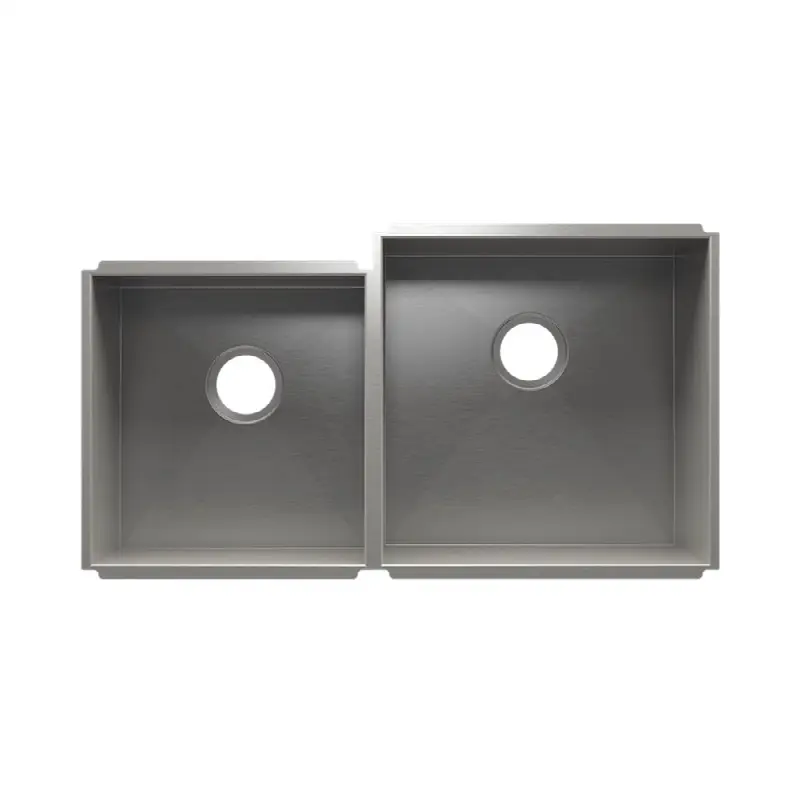Urbanedge Sink Undermount, Double L15X16X8 R18X18X10