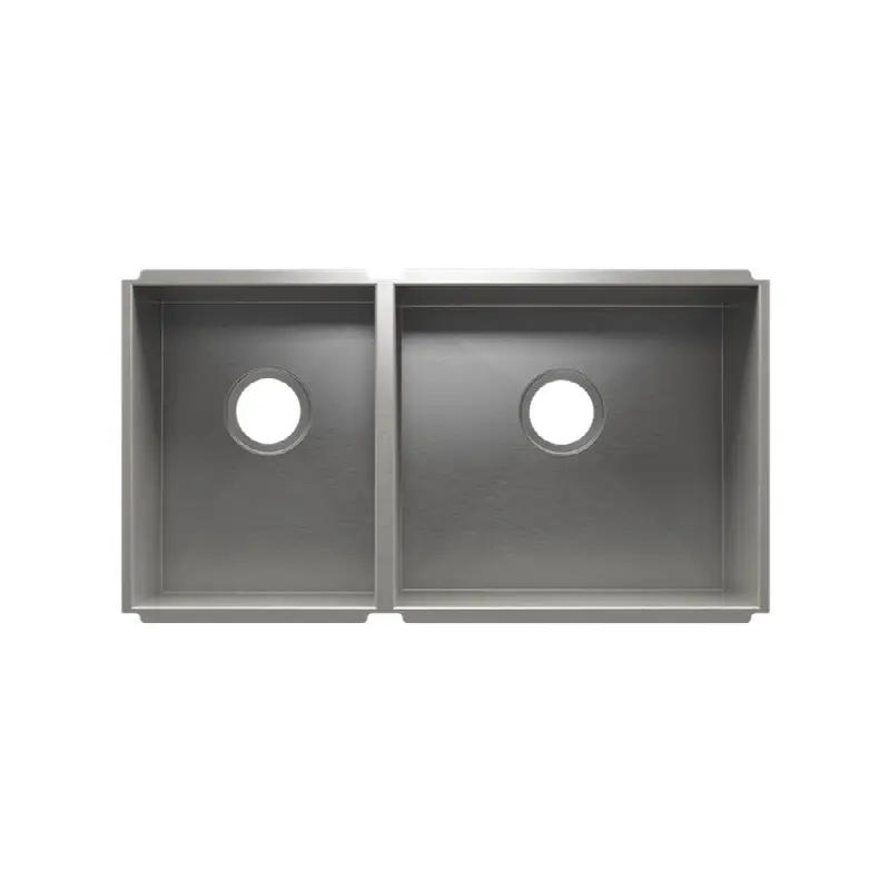 Urbanedge Sink Undermount, Double L12X16X8 R18X16X10