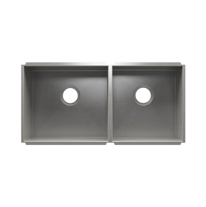 Urbanedge Sink Undermount, Double L18X16X10 R15X16X8