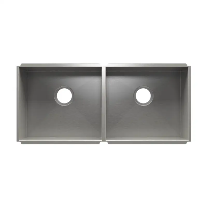 Urbanedge Sink Undermount, Double L18X16X8 R18X16X8