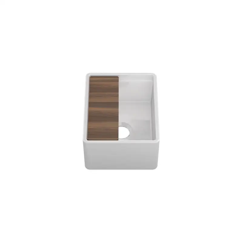 Fira Bar Sink W/ Ledge Undermount Apron, White, Single 15X19X8-3/4