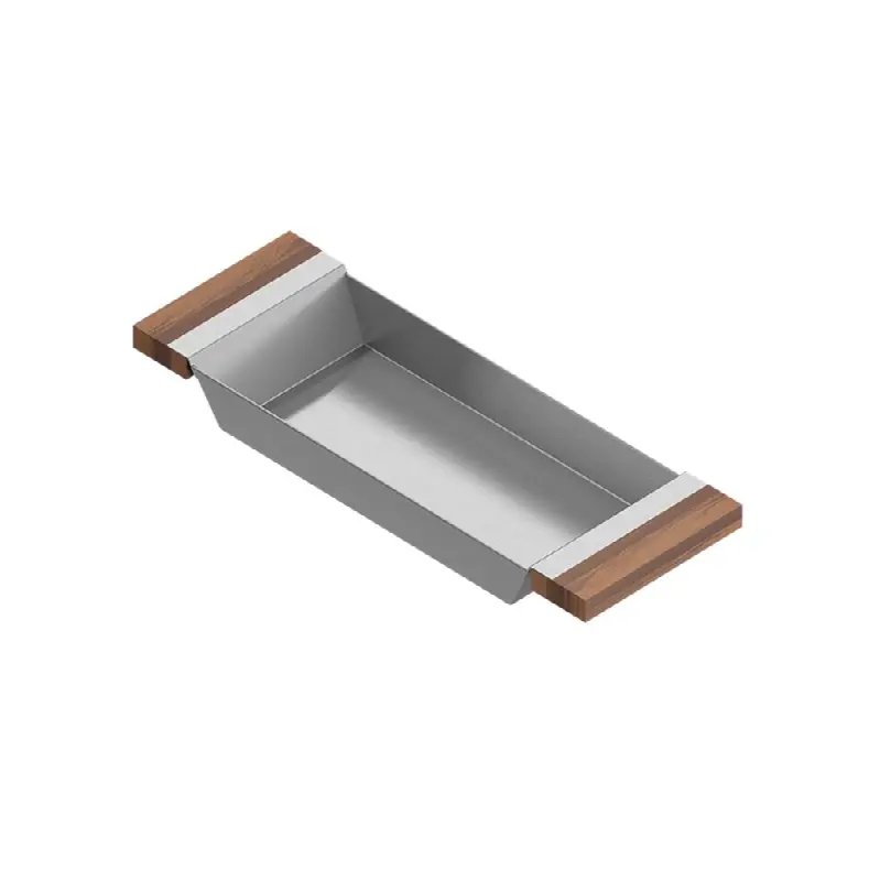 Tray For 16In Sink, Walnut Handles, 6X17X2-1/4