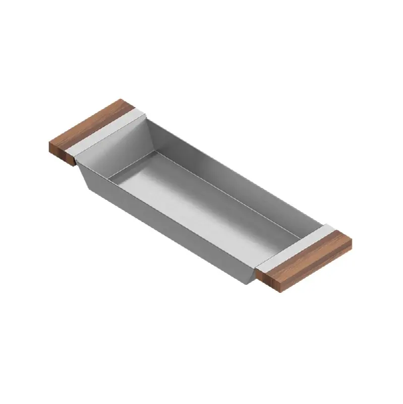 Tray For 18In Sink, Walnut Handles, 6X19X2-1/4