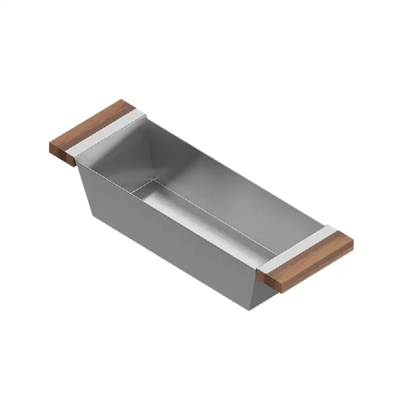 Bin For 18In Sink, Walnut Handles, 6X19X4-1/4