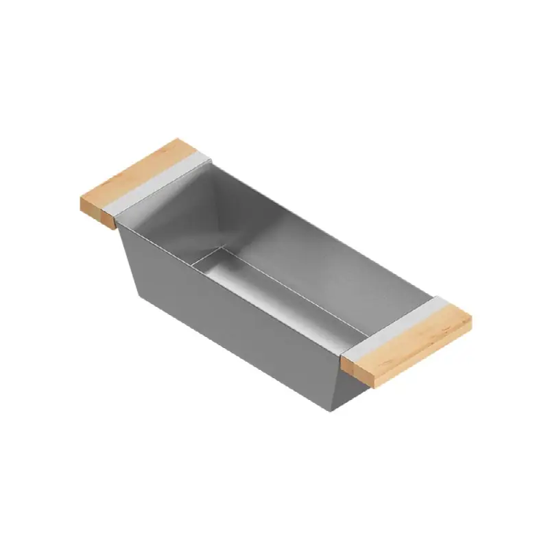 Bin For 17In Sink, Maple Handles, 6X18X4-1/4