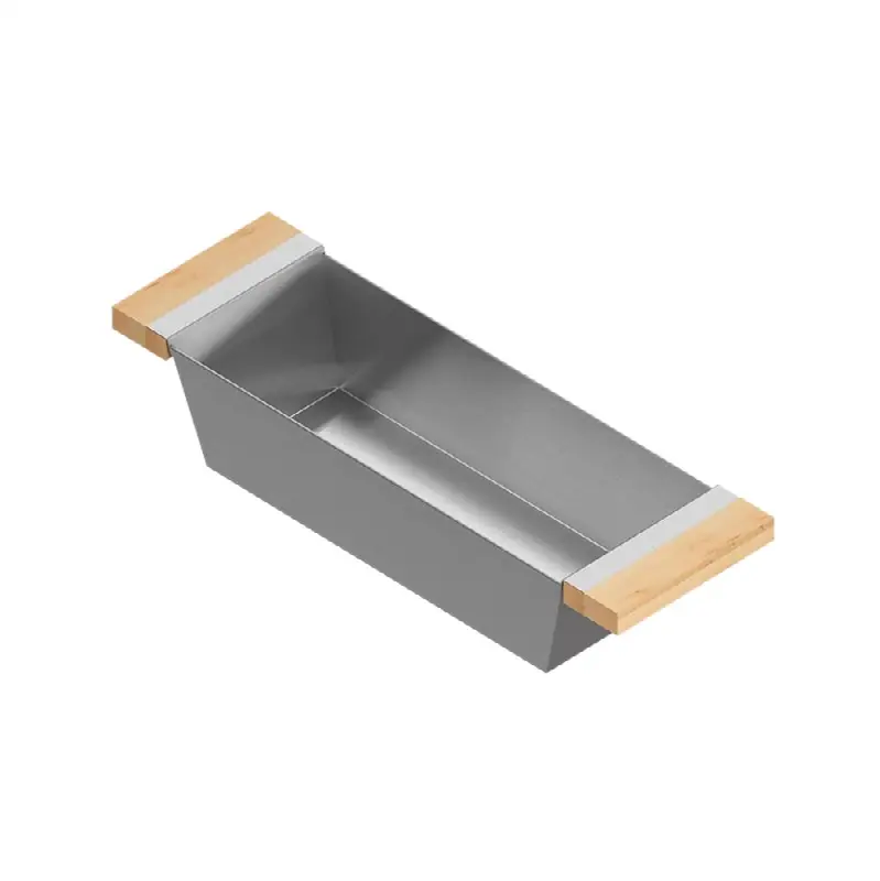 Bin For 18In Sink, Maple Handles, 6X19X4-1/4