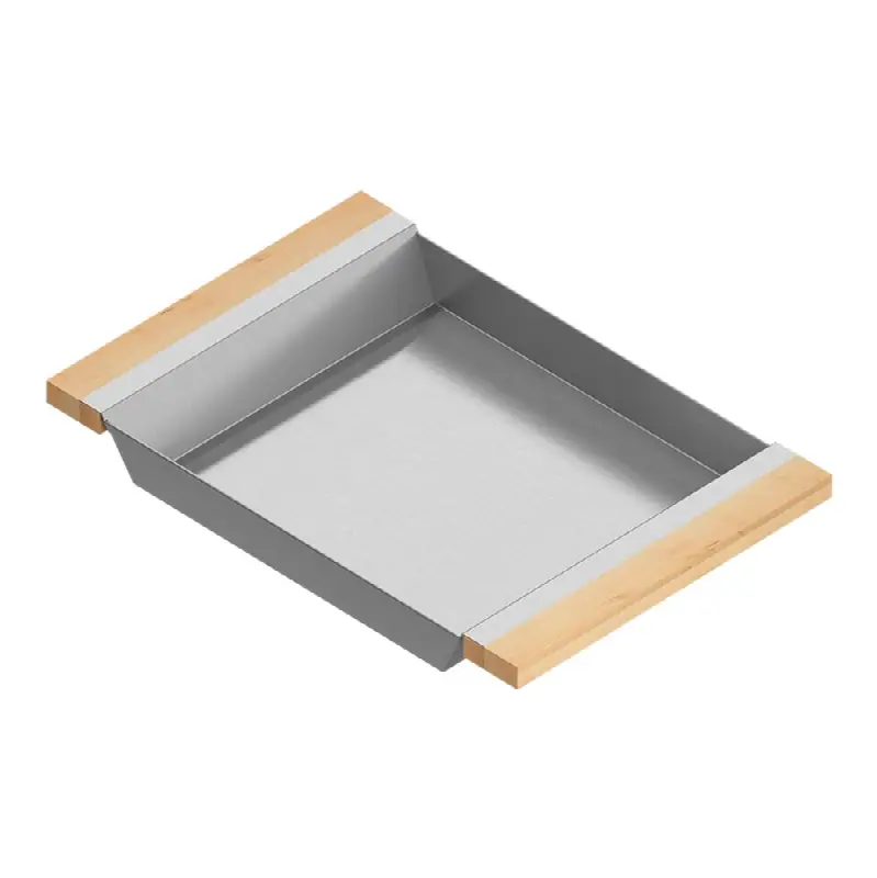 Tray For 17In Sink, Maple Handles, 12X18X2-1/4