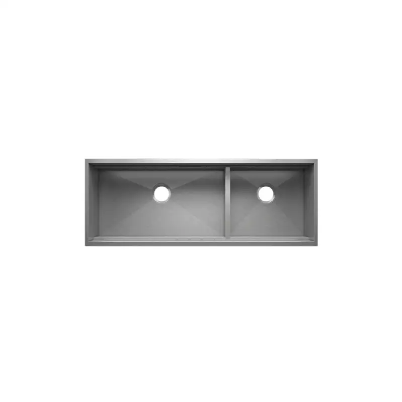 Smartstation Sink reveal undermount, double L30X17X10 R18X17X10