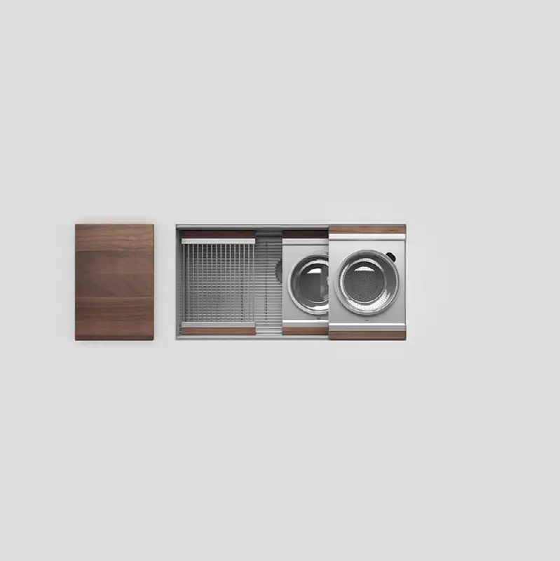 Smartstation kitchen set, 36" x 17" x 10", walnut acc.