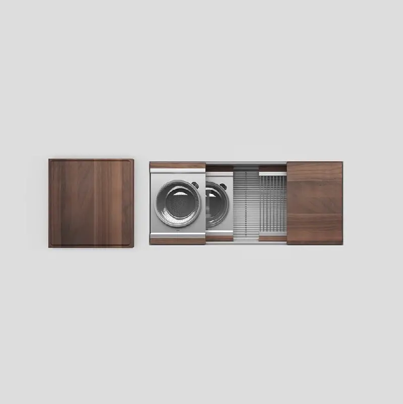 Smartstation kitchen set, 42" x 17" x 10", walnut acc.