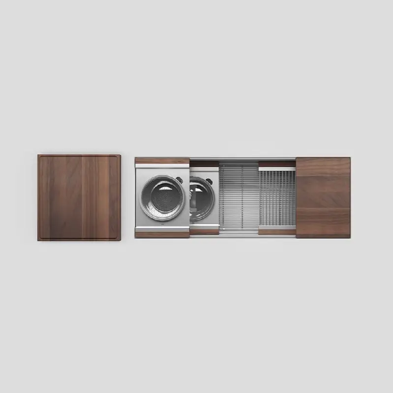 Smartstation kitchen set, 48" x 17" x 10", walnut acc.