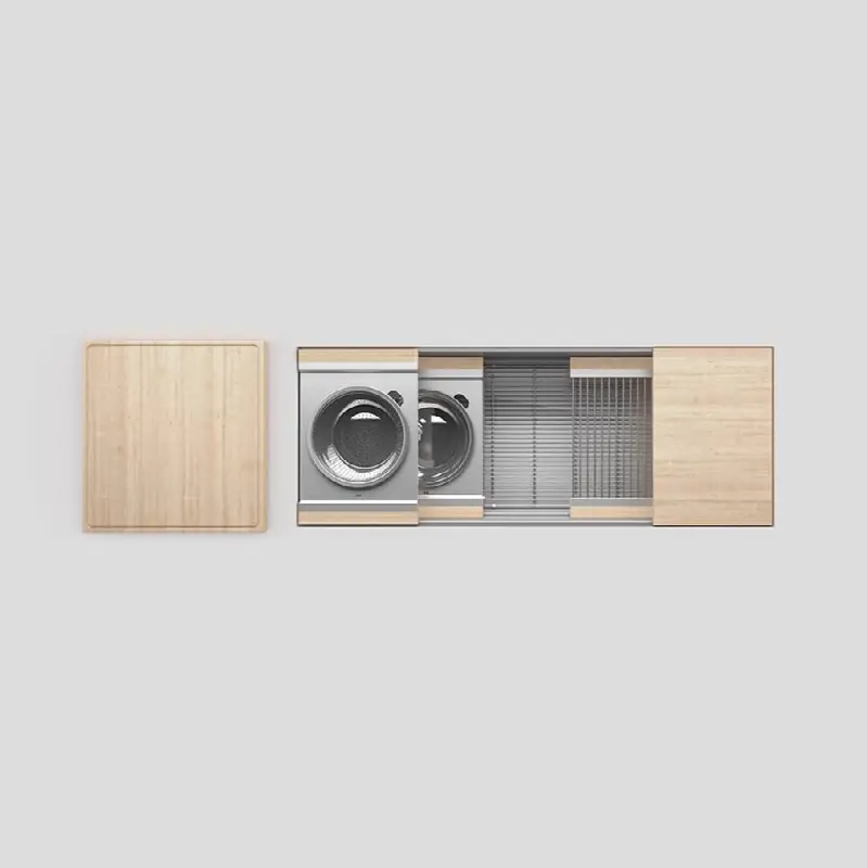 Smartstation kitchen set, 48" x 17" x 10", maple acc.
