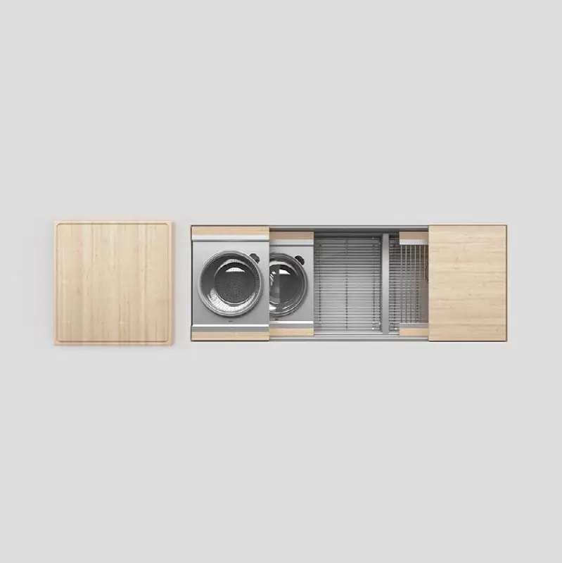 Smartstation kitchen set, L30" x 17" x 10 R18" x 17" x 10", maple acc.