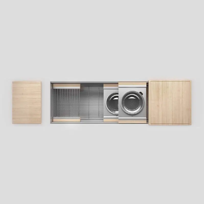 Smartstation kitchen set, 60" x 17" x 10", maple acc.