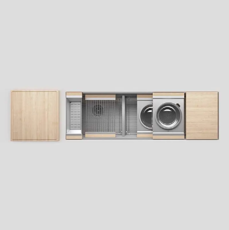 Smartstation kitchen set, L21" x 17" x 10 R36" x 17" x 10", maple acc.