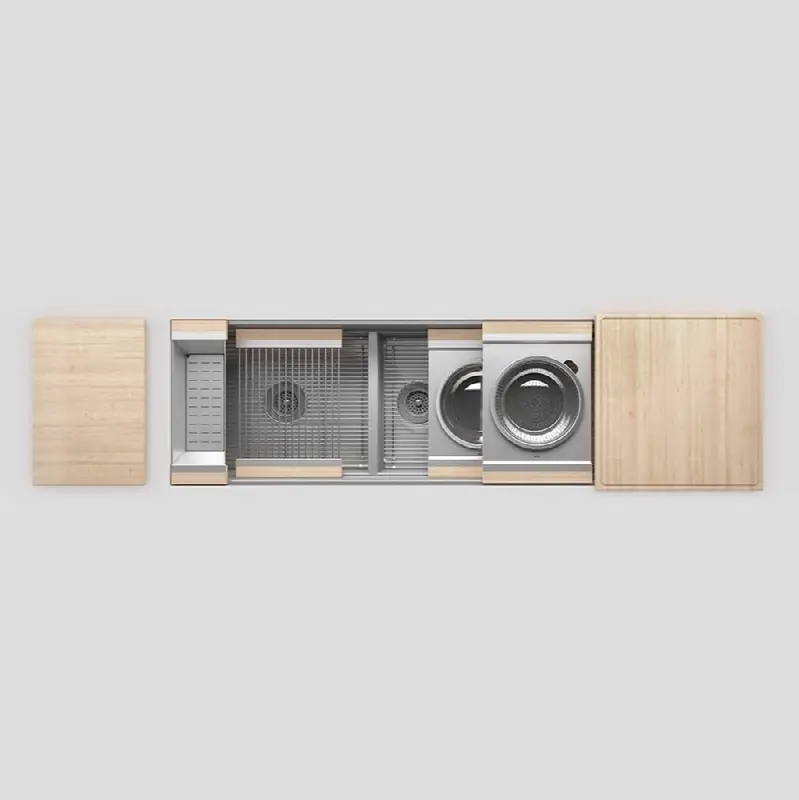 Smartstation kitchen set, L21" x 17" x 10 R42" x 17" x 10", maple acc.