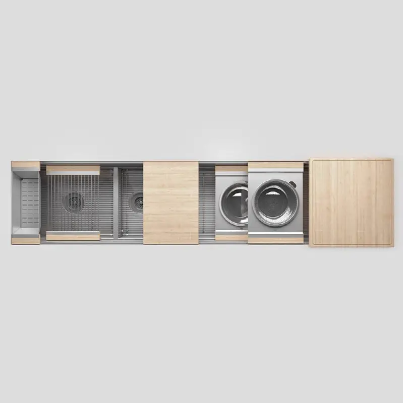 Smartstation kitchen set, L21" x 17" x 10 R60" x 17" x 10", maple acc.