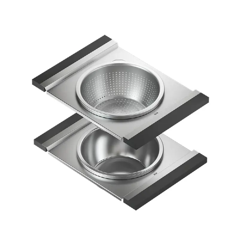 Smartstation multi-level bowl and colander for 18" sink - composite