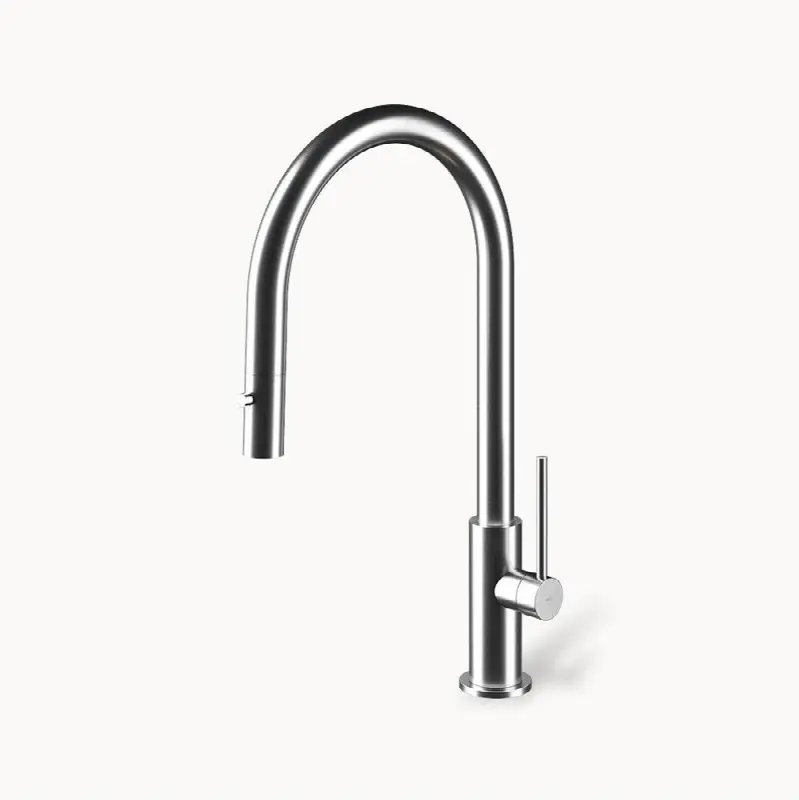 Spin D Single-hole Stainless Steel Kitchen Faucet with Pull-down Dual spray - SS