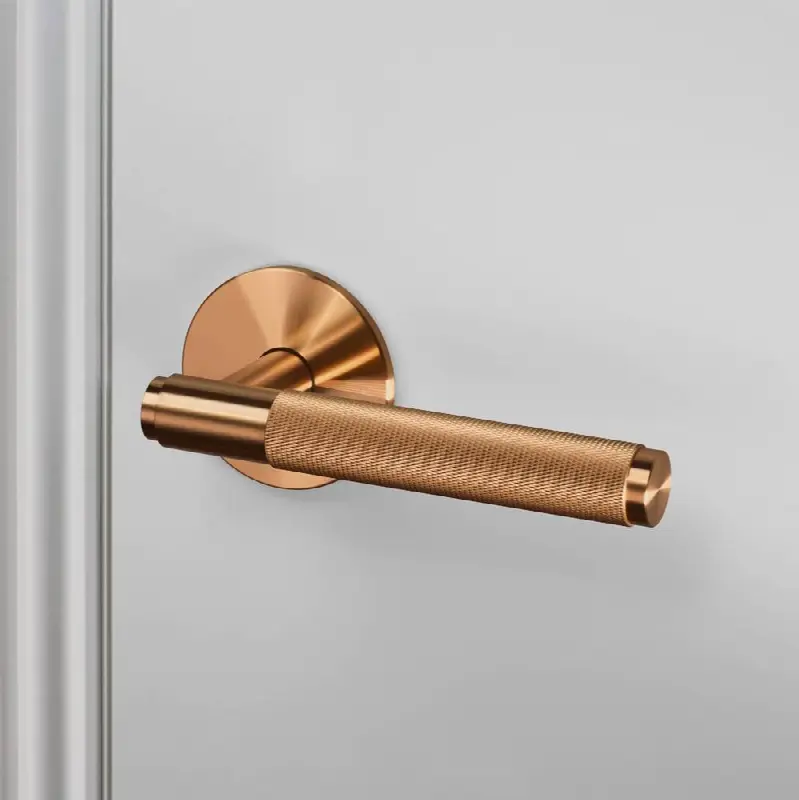 Door Handle Set / Passage / Cross / Warm Sunset