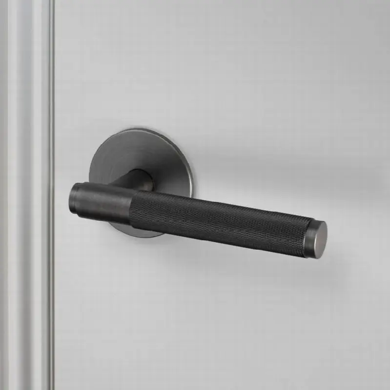 Door Handle / Passage / Cross / Smoked Bronze