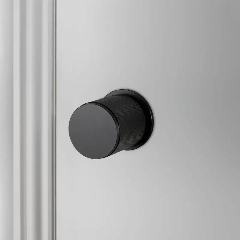 Door Knob / Conventional / Passage / Cross / Black