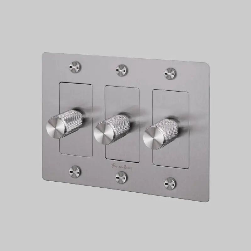 3G Dimmer / LED / Cross / With Logo / Steel