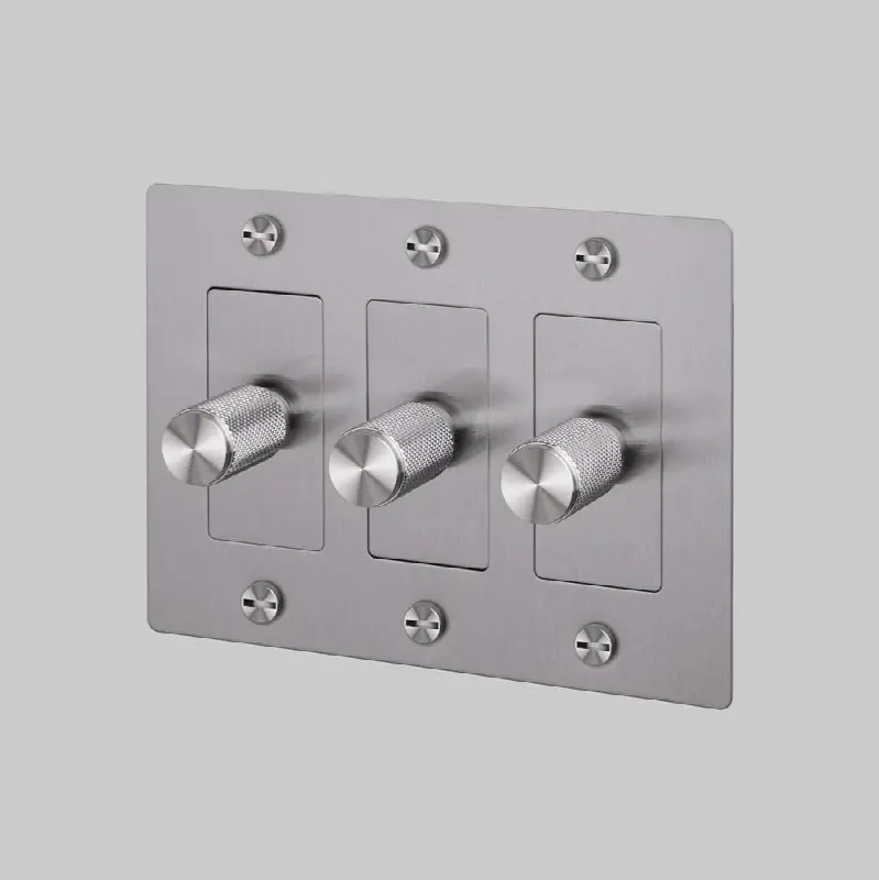 3G Dimmer / LED / Cross / Without Logo / Steel