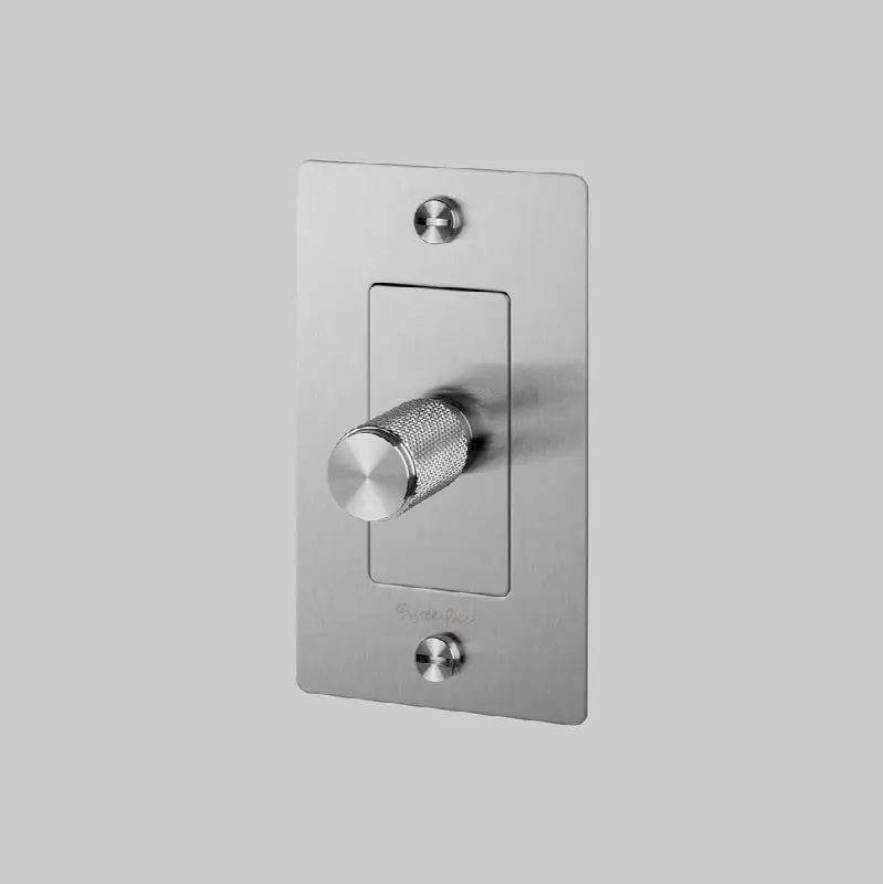 1G Dimmer / Logo / Steel