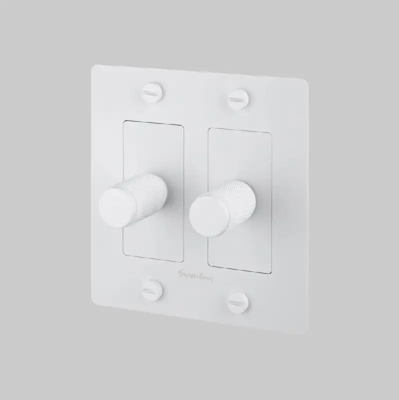 2G Dimmer / LED / Cross / With Logo / White