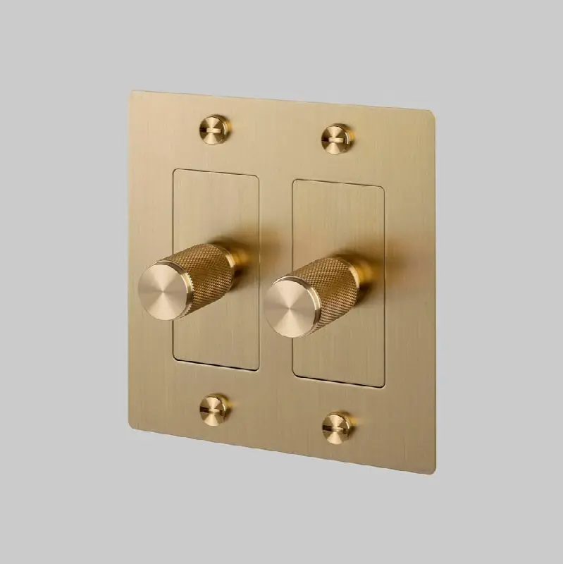 2G Dimmer / LED / Cross / Without Logo / Brass
